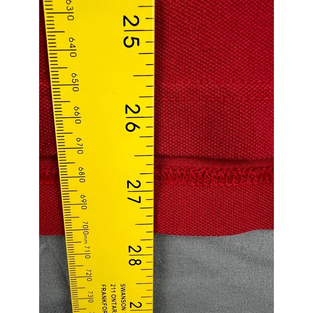 Banana Republic Polo Shirt Mens Large Red Good Elephant Logo Short Sleeve Pique